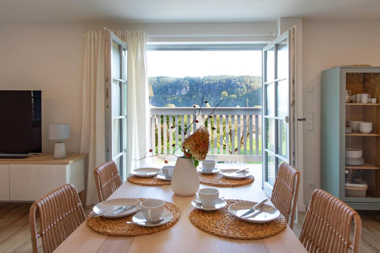 Traumhaftes Gästehaus an Elbe und Bastei Rathen Exterior foto