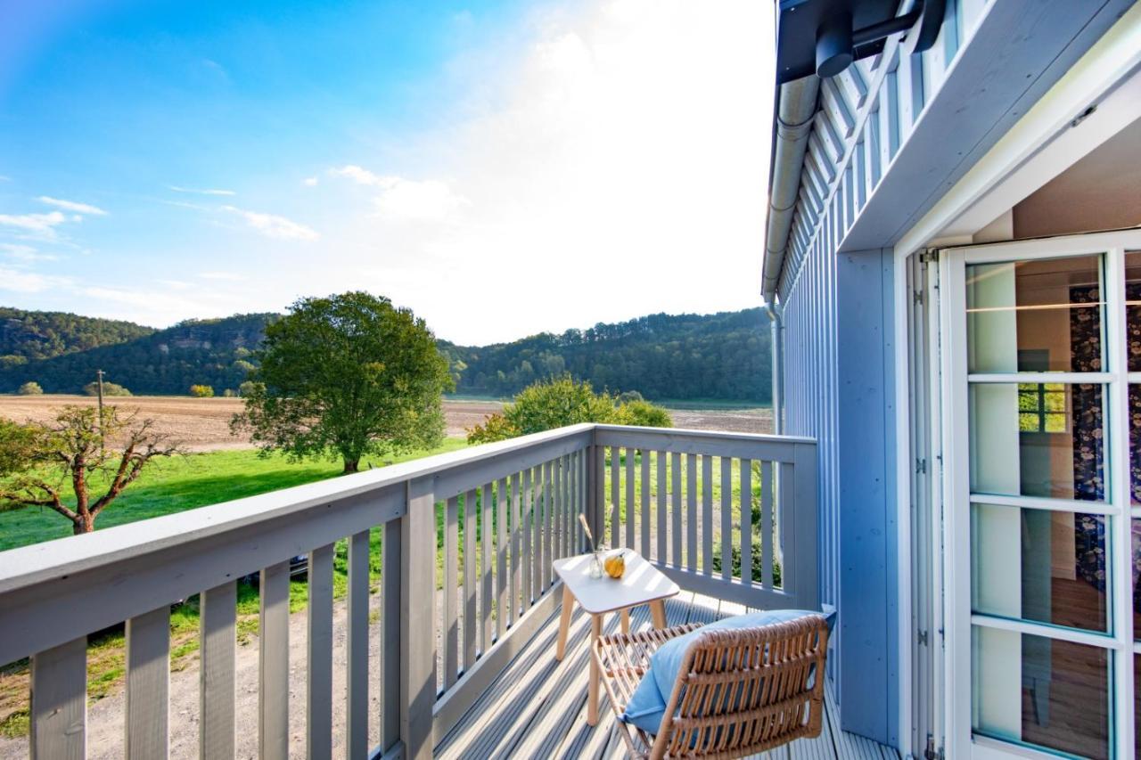 Traumhaftes Gästehaus an Elbe und Bastei Rathen Exterior foto